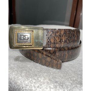 Dolce & Gabbana Vintage Belt 28-30 reversible, black on other side. Crocodile